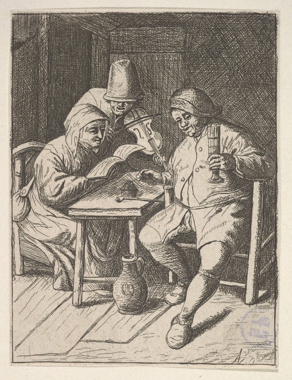 Pěvecké páry a housle, 1610-85. od Unbekannt