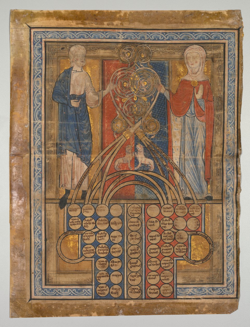 Single Leaf: Table of Consangvinity, c. 1200. od Unbekannt