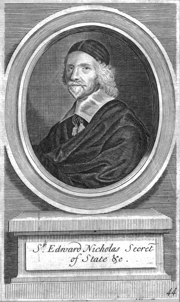 Sir Edward Nicholas, ministr zahraničí, polovina konce 17. století od Unbekannt