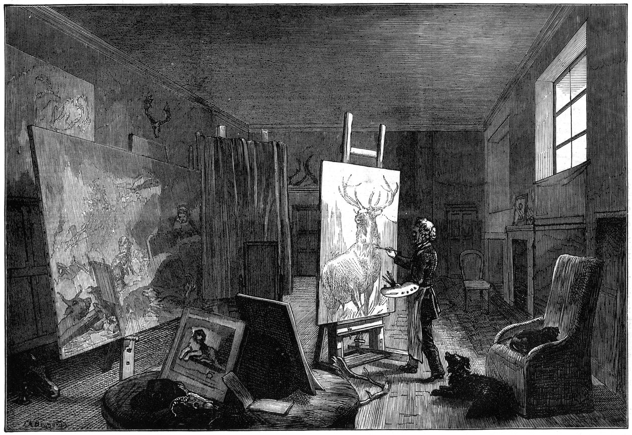 Sir Edwin Landseers 1802-1973 studio, Brighton, East Sussex, 1874 od Unbekannt