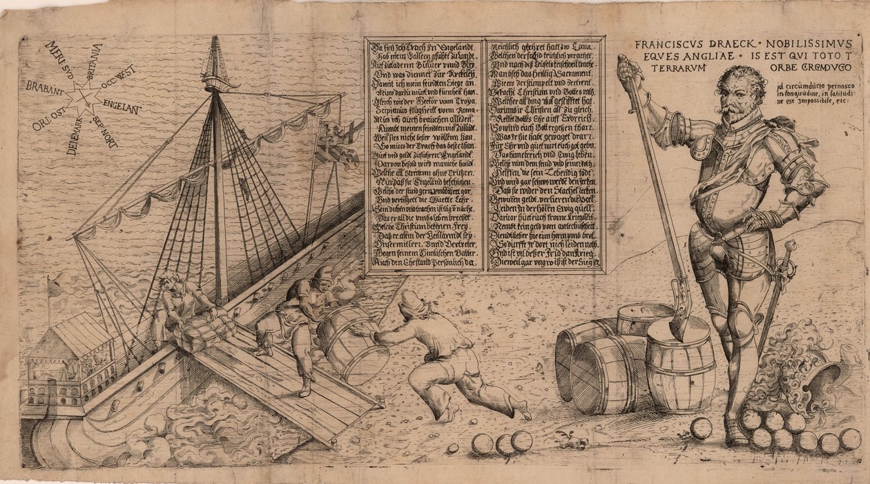 Sir Francis Drake, asi 1588. od Unbekannt