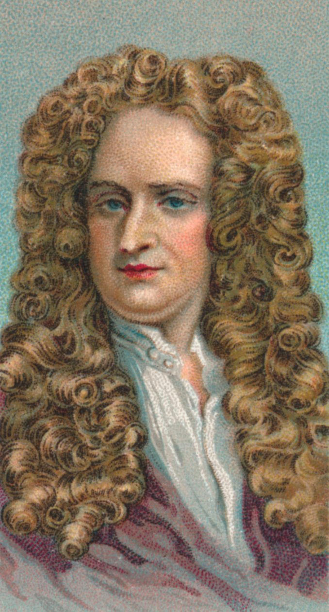 Sir Isaac Newton 1643-1727, anglický matematik, astronom a fyzik, 1924 od Unbekannt