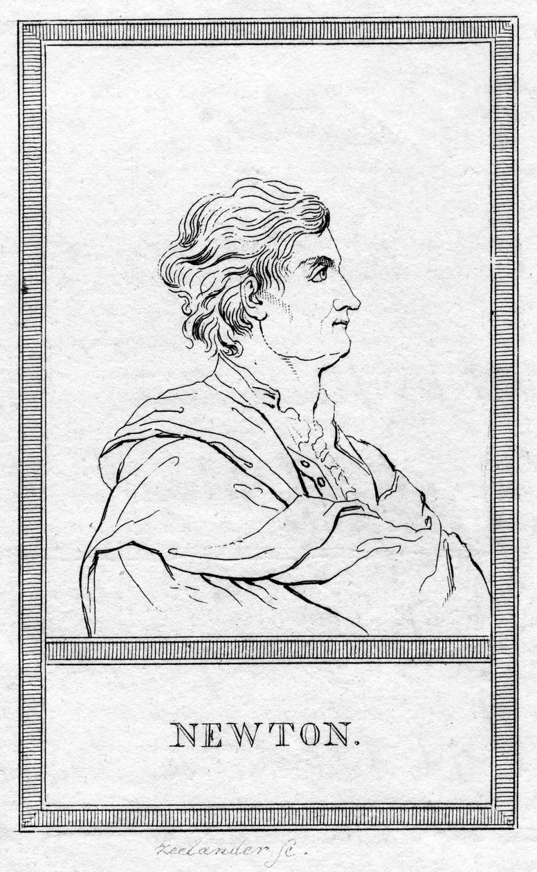Sir Isaac Newton , anglický matematik, astronom a fyzik od Unbekannt