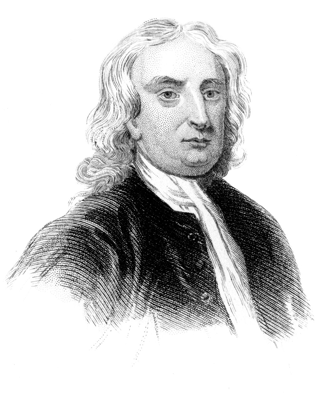 Sir Isaac Newton, anglický fyzik, matematik a astronom, c1850 od Unbekannt