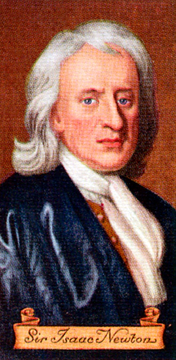 Sir Isaac Newton, převzato ze série cigaretových karet, 1935 od Unbekannt