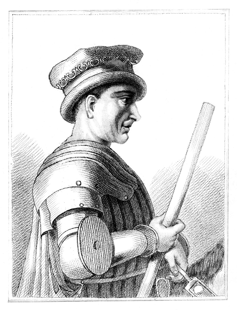 Sir John Hawkwood, anglický žoldák nebo kondotiér v Itálii 14. století, 1819 od Unbekannt