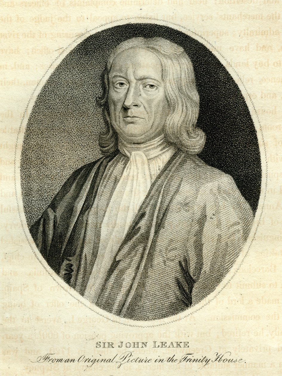 Sir John Leake, britský admirál, 18. století od Unbekannt