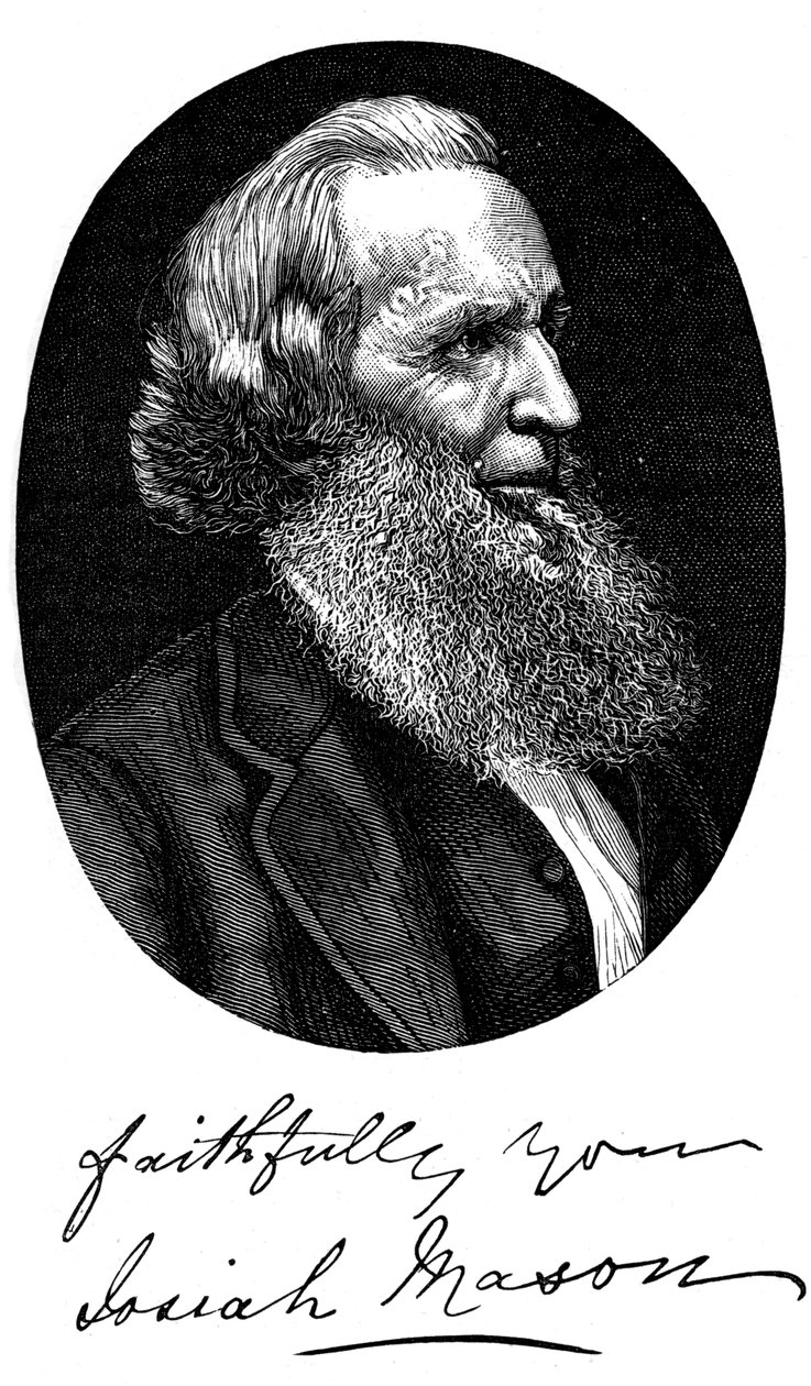 Sir Josiah Mason, anglický výrobce per, c1880 od Unbekannt