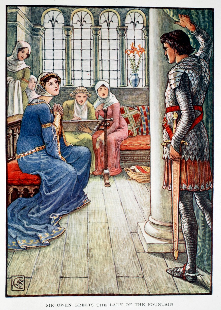 „Sir Owen zdraví paní fontány“, 1911 od Unbekannt