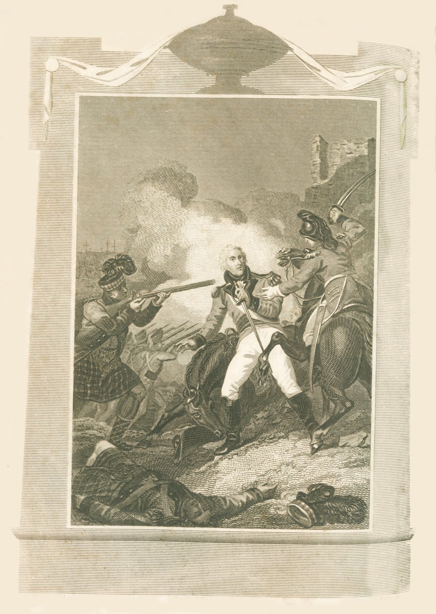 Sir Ralph Abercrombie v bitvě u Alexandrie, 1801, 1816. od Unbekannt
