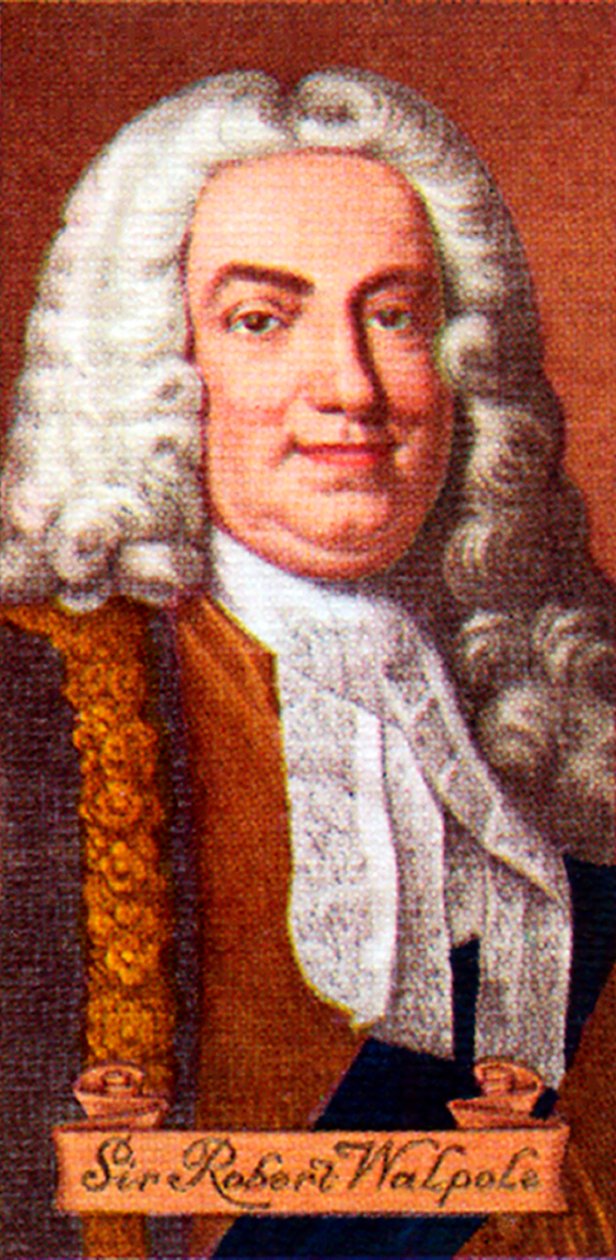 Sir Robert Walpole, převzato ze série cigaretových karet, 1935 od Unbekannt