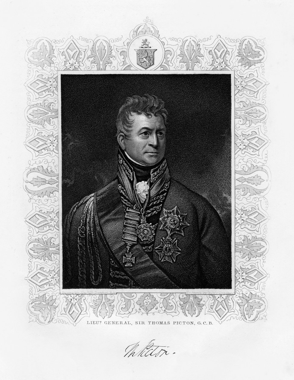 Sir Thomas Picton, britský vojenský vůdce, 19. století od Unbekannt