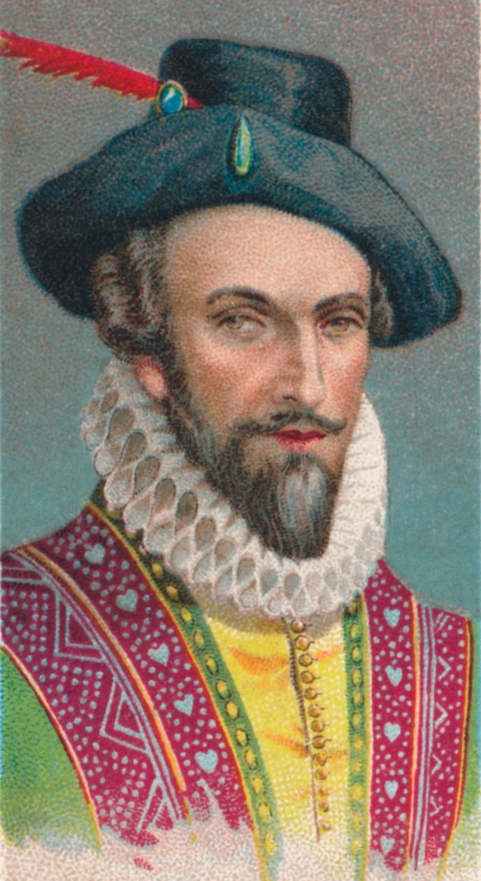 Sir Walter Raleigh, anglický spisovatel, básník, dvořan, dobrodruh a průzkumník, 1924 od Unbekannt