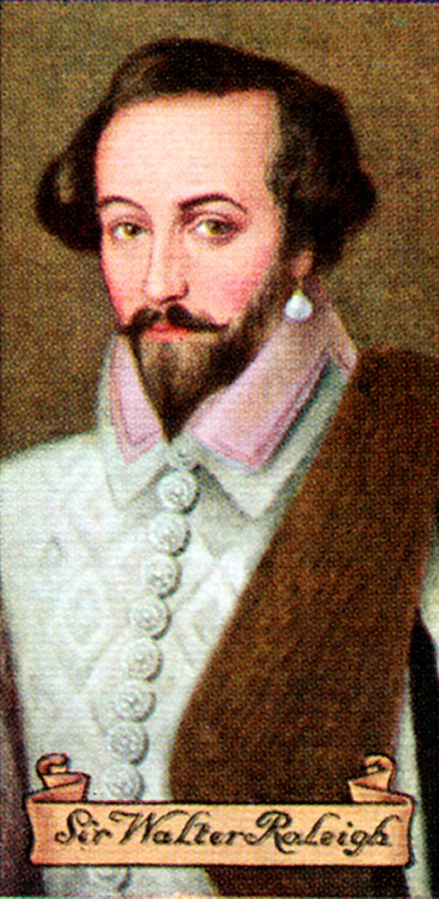 Sir Walter Raleigh, převzato ze série cigaretových karet, 1935 od Unbekannt