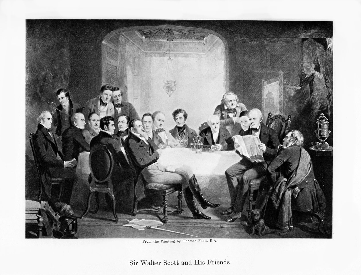 Sir Walter Scott a jeho přátelé, c1849 od Unbekannt
