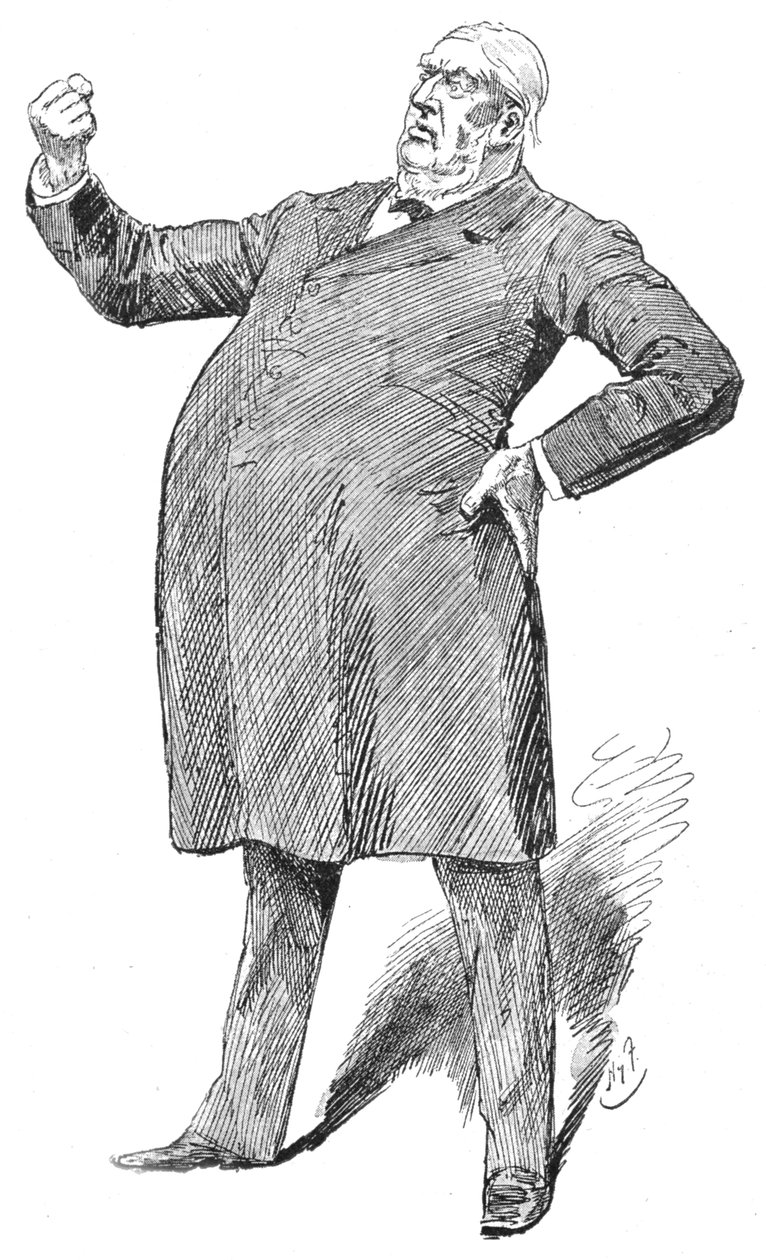 Sir William Harcourt v bouřlivém okamžiku, 90. léta 19. století 1906 od Unbekannt