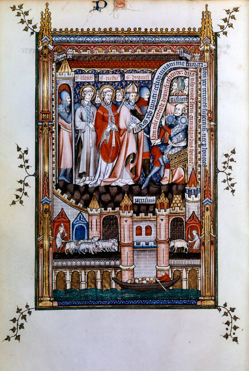 Sisinnius nabádá svatého Denise, aby se vzdal své víry, 1317 od Unbekannt