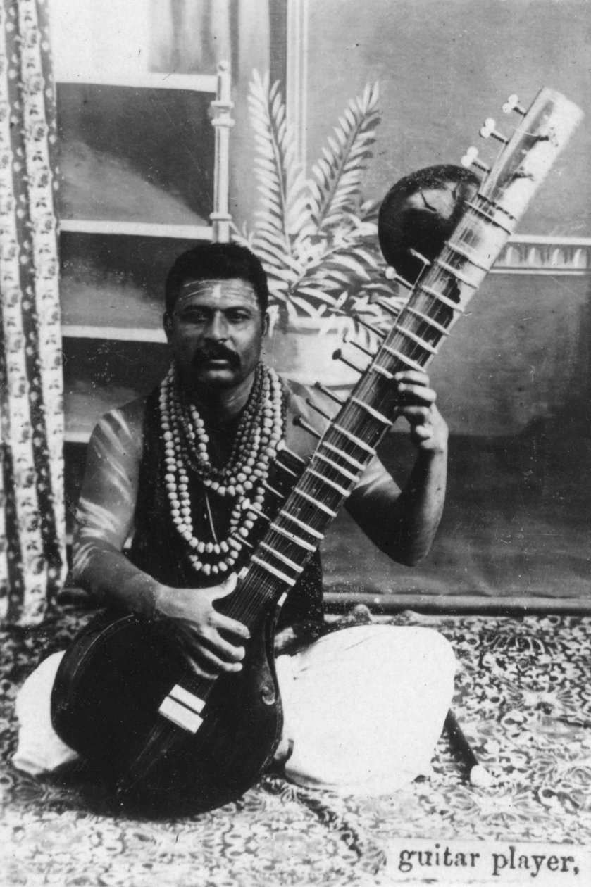 Hráč na sitar, Indie, 20. století od Unbekannt