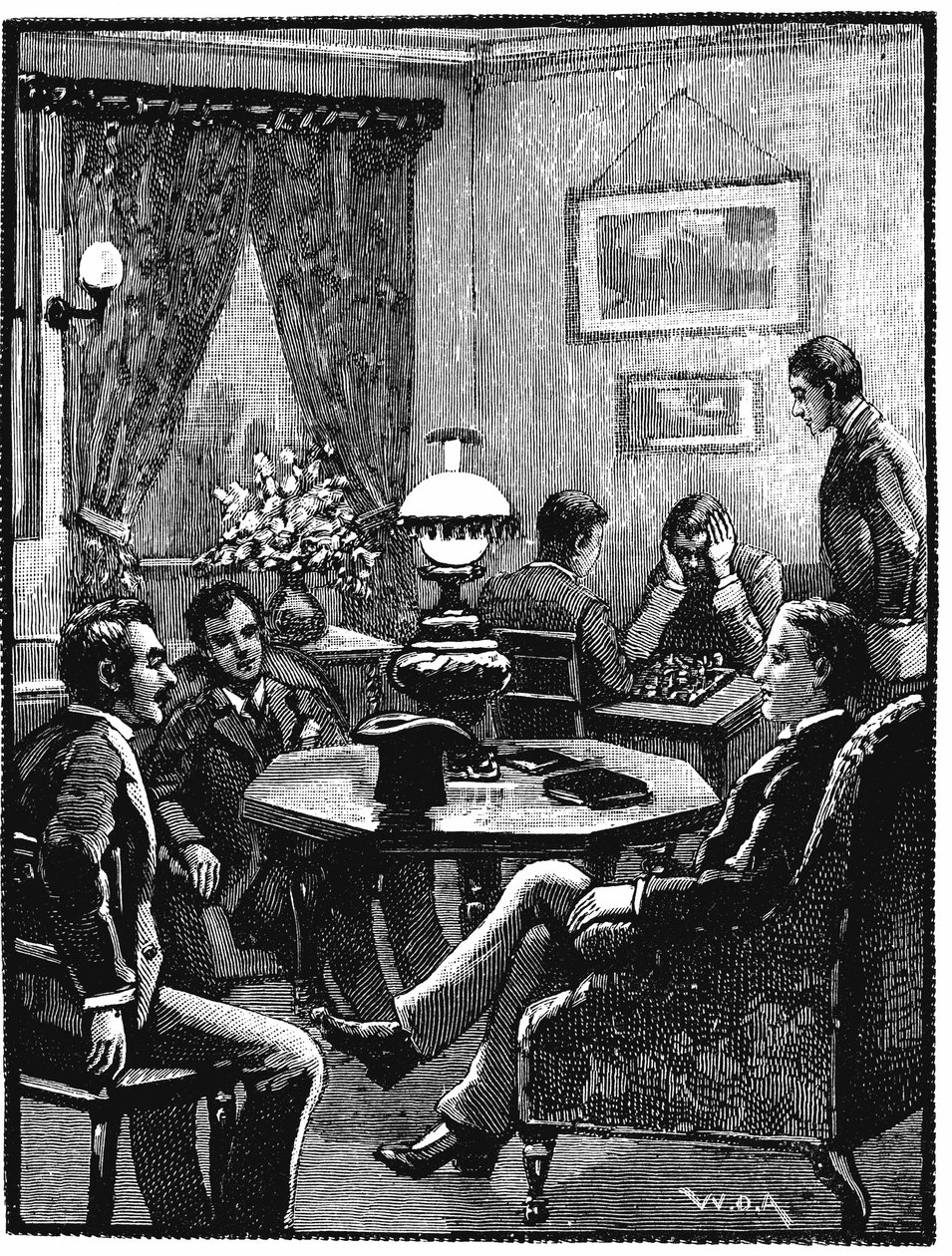 Obývací pokoj v YMCA, Exeter Hall, Londýn, 1887 od Unbekannt