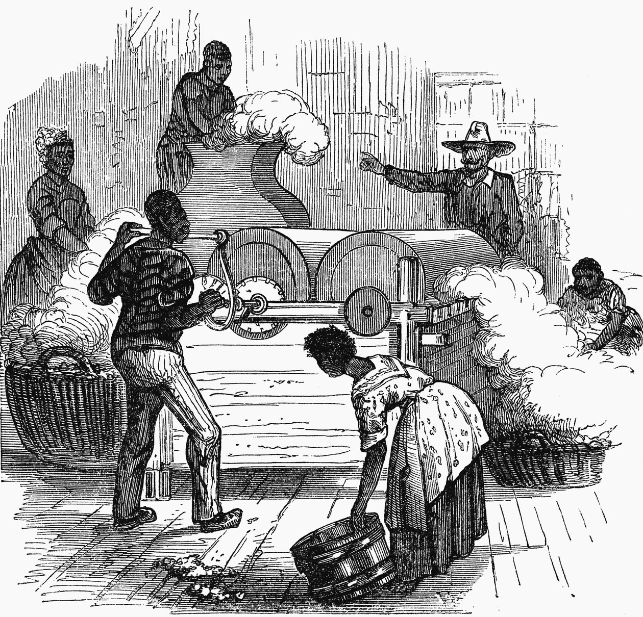 Otrocká práce na bavlníkové plantáži v jižních státech Ameriky, 1860 od Unbekannt
