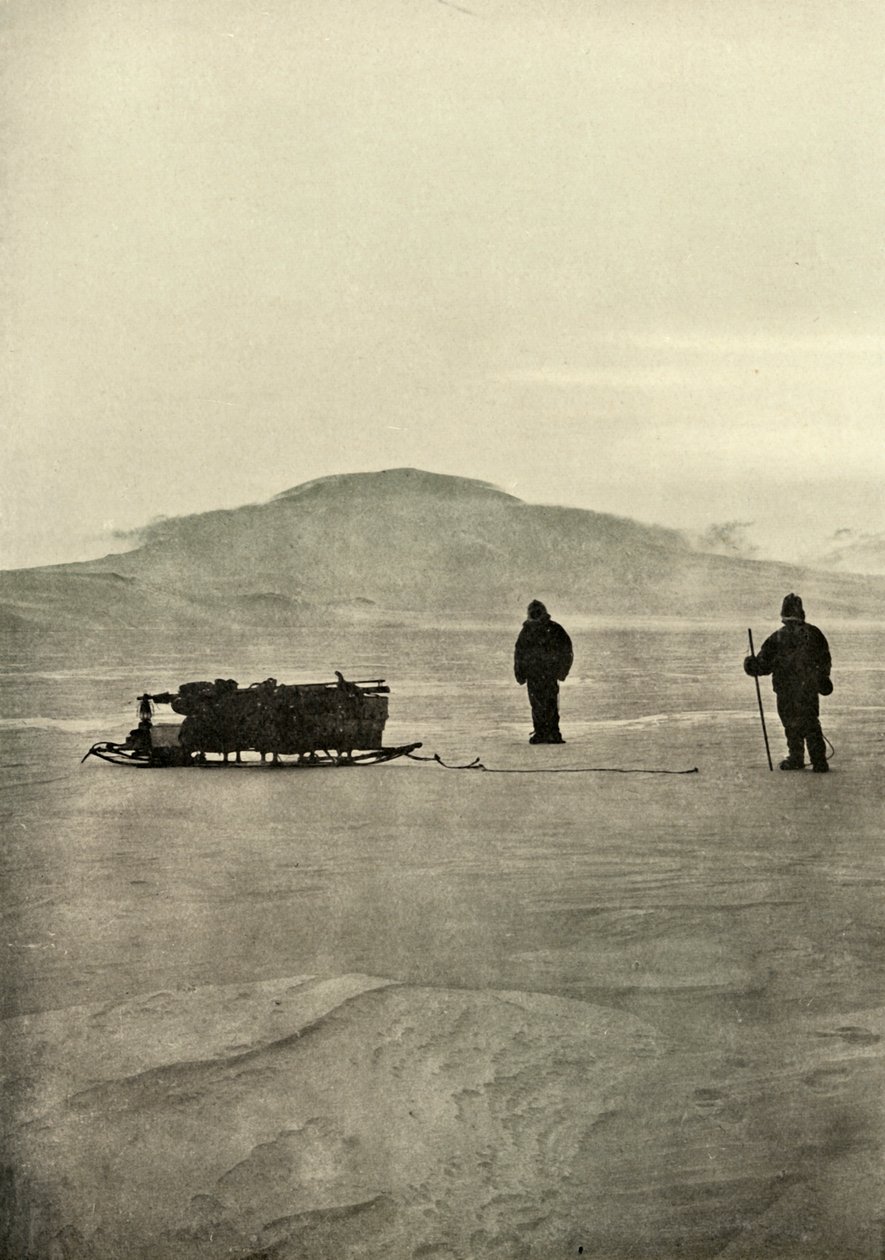 Sáňkování na bariéře před návratem slunce, c1908, 1909 od Unbekannt