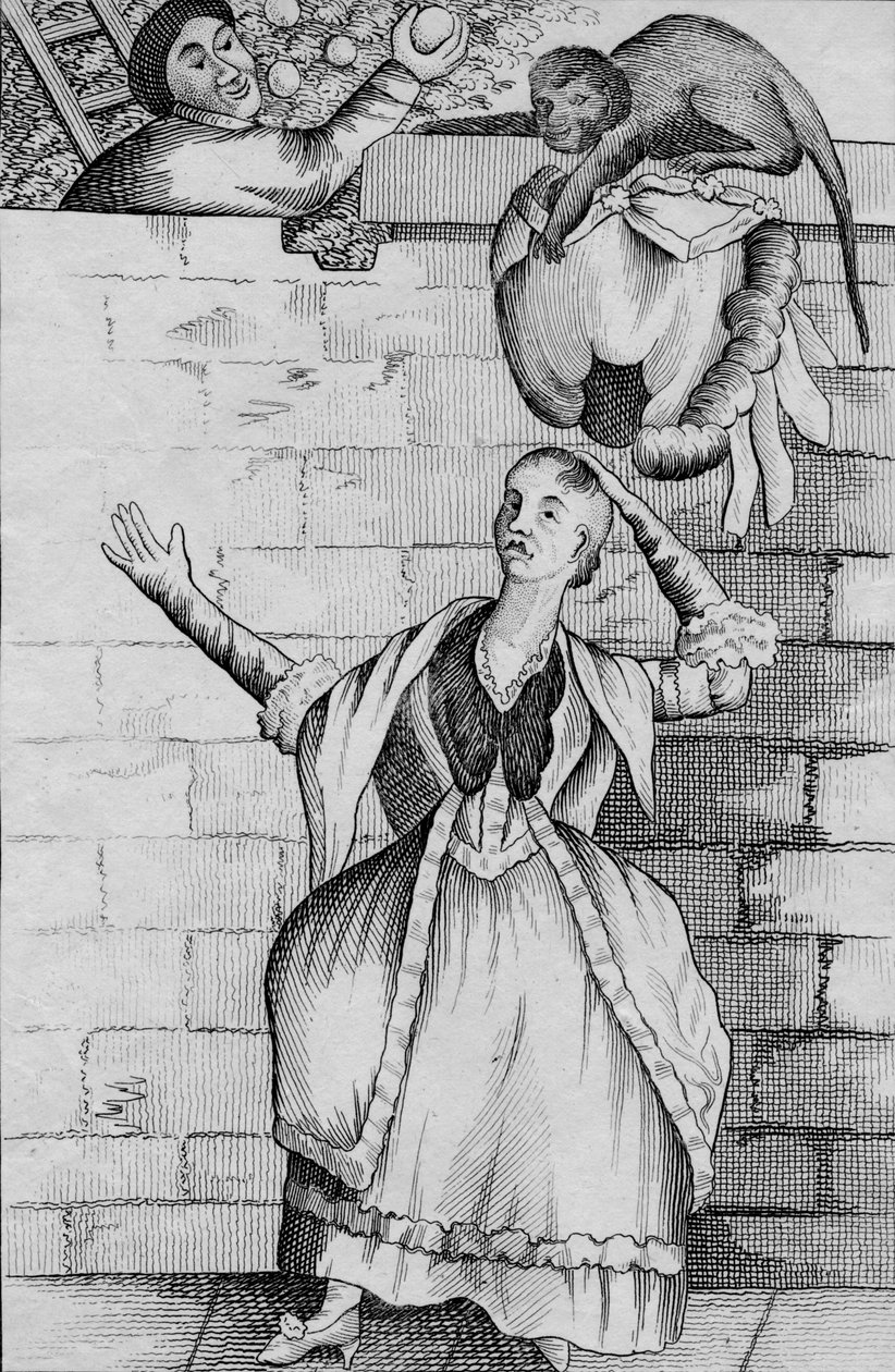 Lehká ruka opice - nebo vybitá hlava dámy, c1812 od Unbekannt