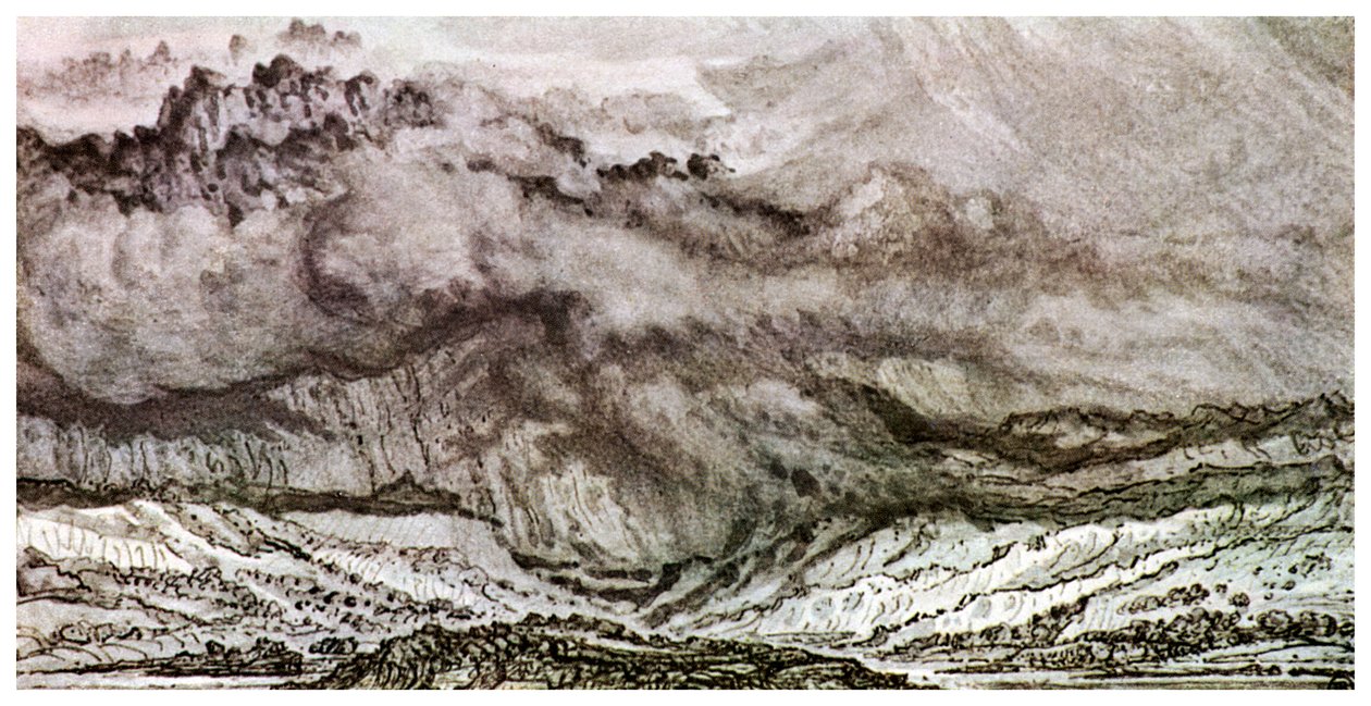 Snowdon, blížící se bouře, 1853 1956 od Unbekannt
