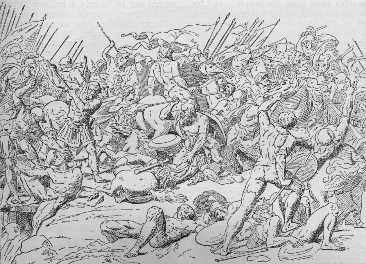 Sokrates v bitvě u Potidaea, 432 př.nl 1908 od Unbekannt