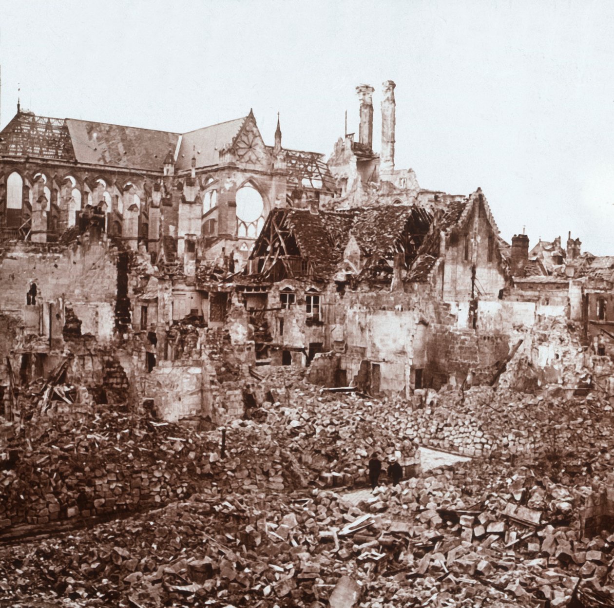 Katedrála Soissons, Soissons, severní Francie, c1914-c1918. od Unbekannt