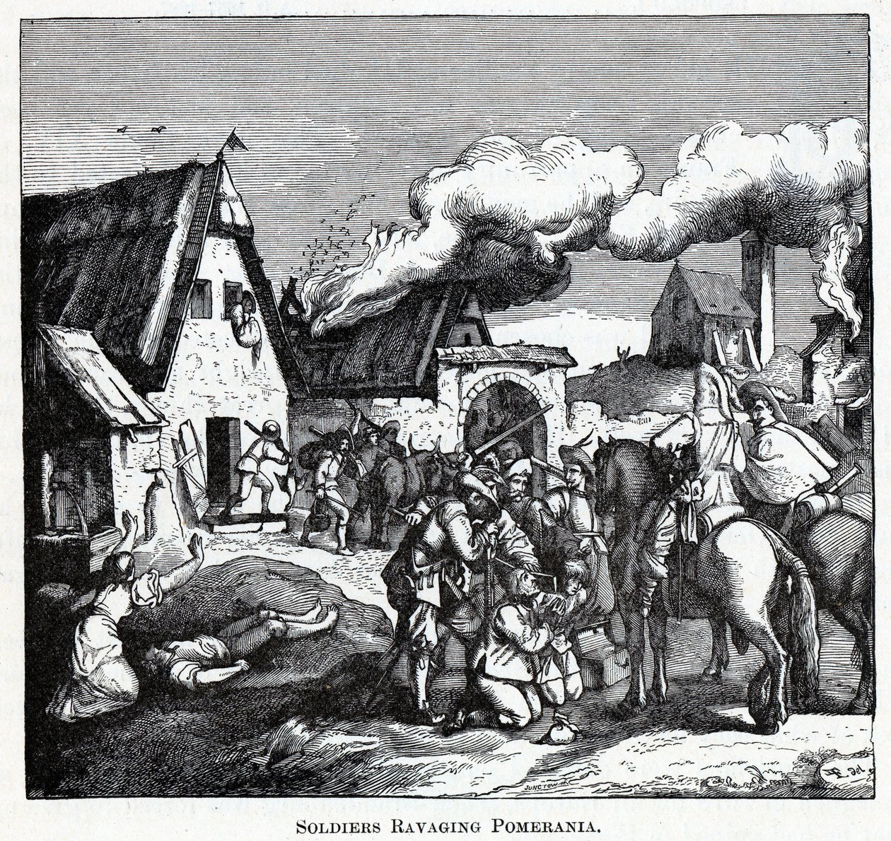 Vojáci pustoší Pomořansko, 1882 od Unbekannt