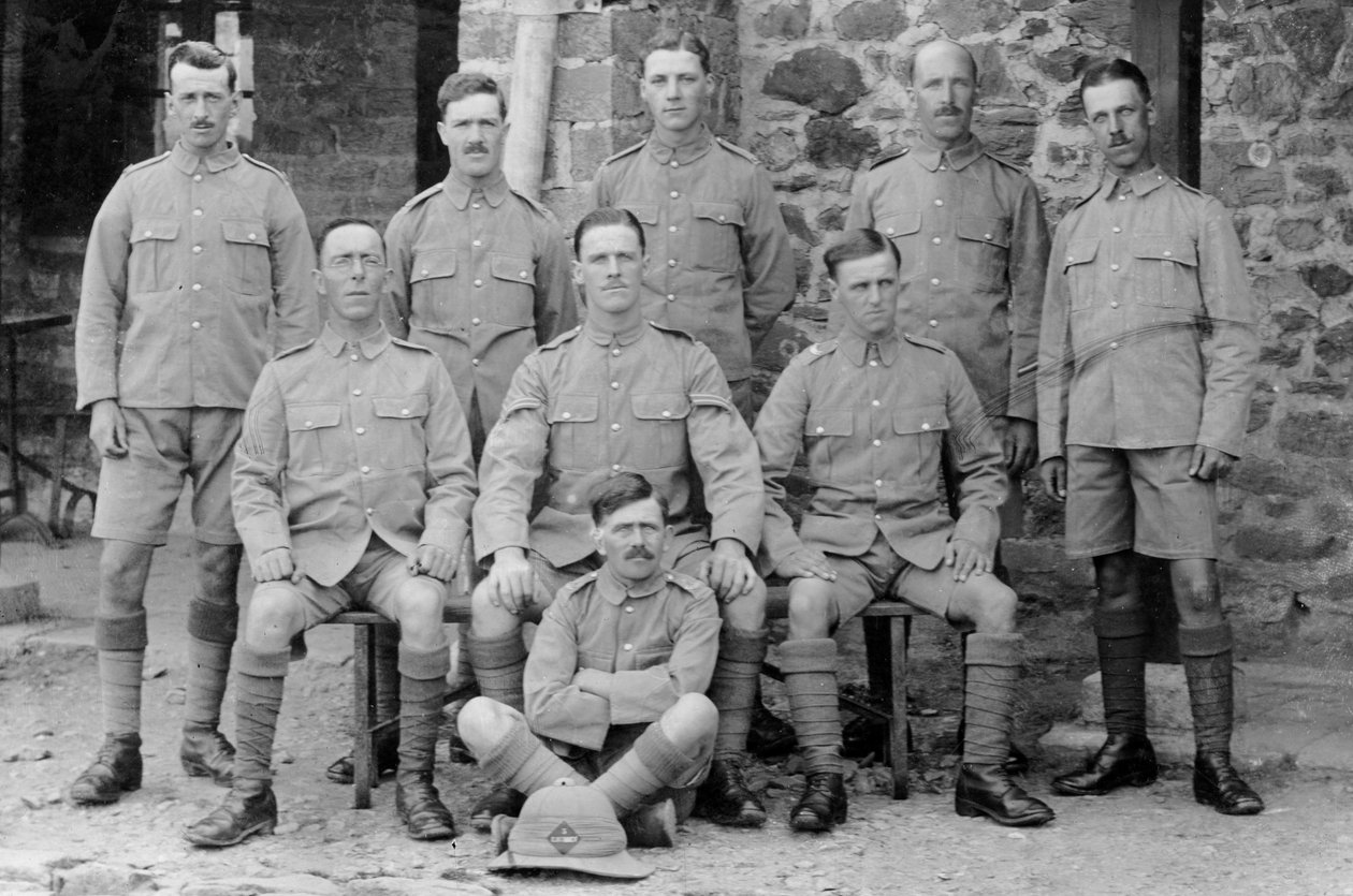 Vojáci z 5. pluku East Surrey, Chakrata, Indie, 1917 od Unbekannt