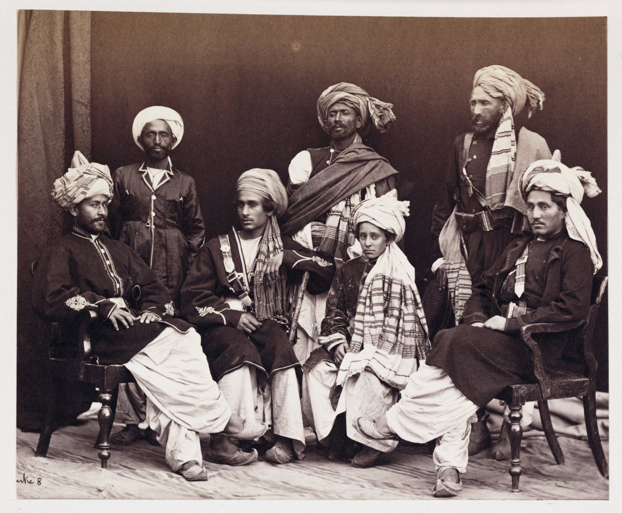 Sons of Nowroz Khan With Attendants, c 1878 od Unbekannt