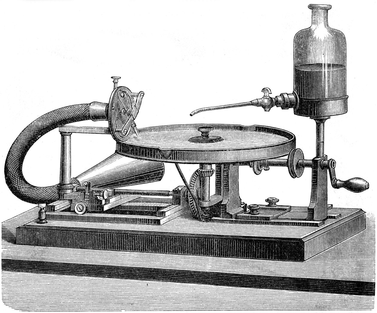 Disk pro záznam zvuku Kapalný akumulátor elektrického motoru, c1880 od Unbekannt