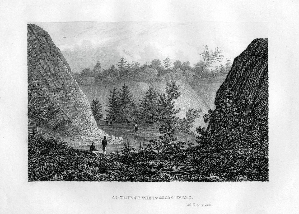 Zdroj Passaic Falls, New Jersey, 1855 od Unbekannt