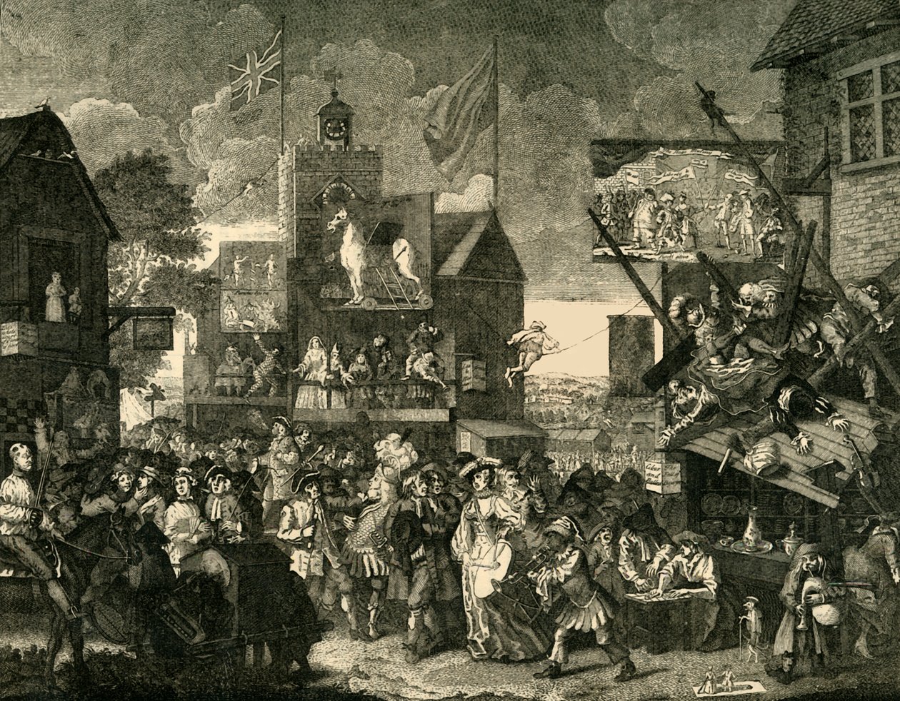 Southwarský veletrh. Po Hogarths Picture, c1878. od Unbekannt