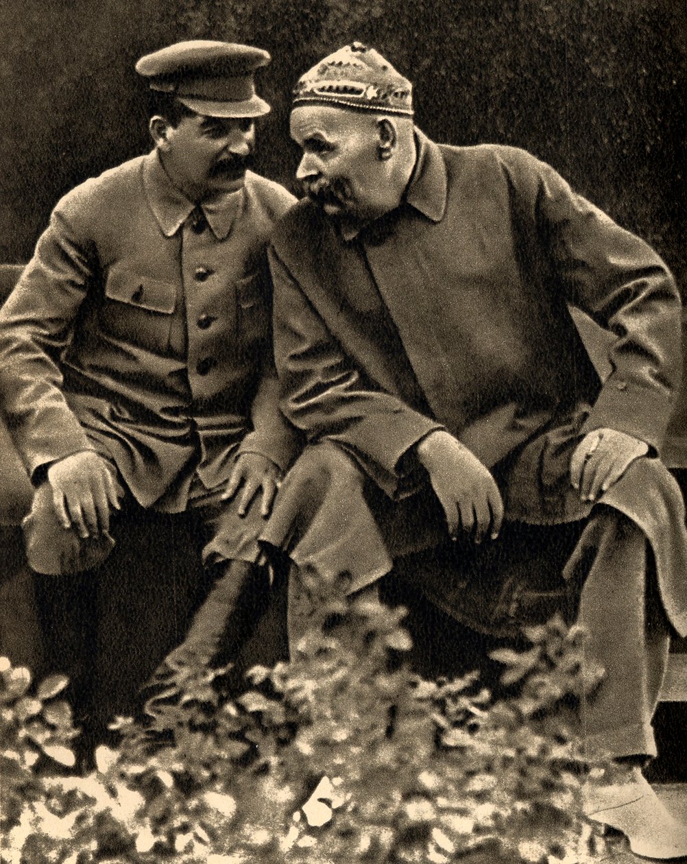 Sovětský vůdce Joseph Stalin a autor Maxim Gorkij, Moskva, SSSR, 1931. od Unbekannt
