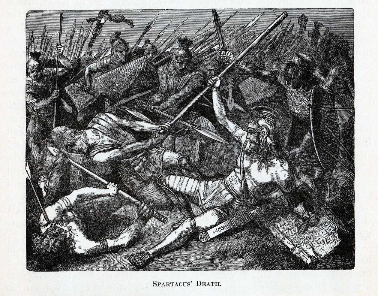 Spartakova smrt, 1882 od Unbekannt