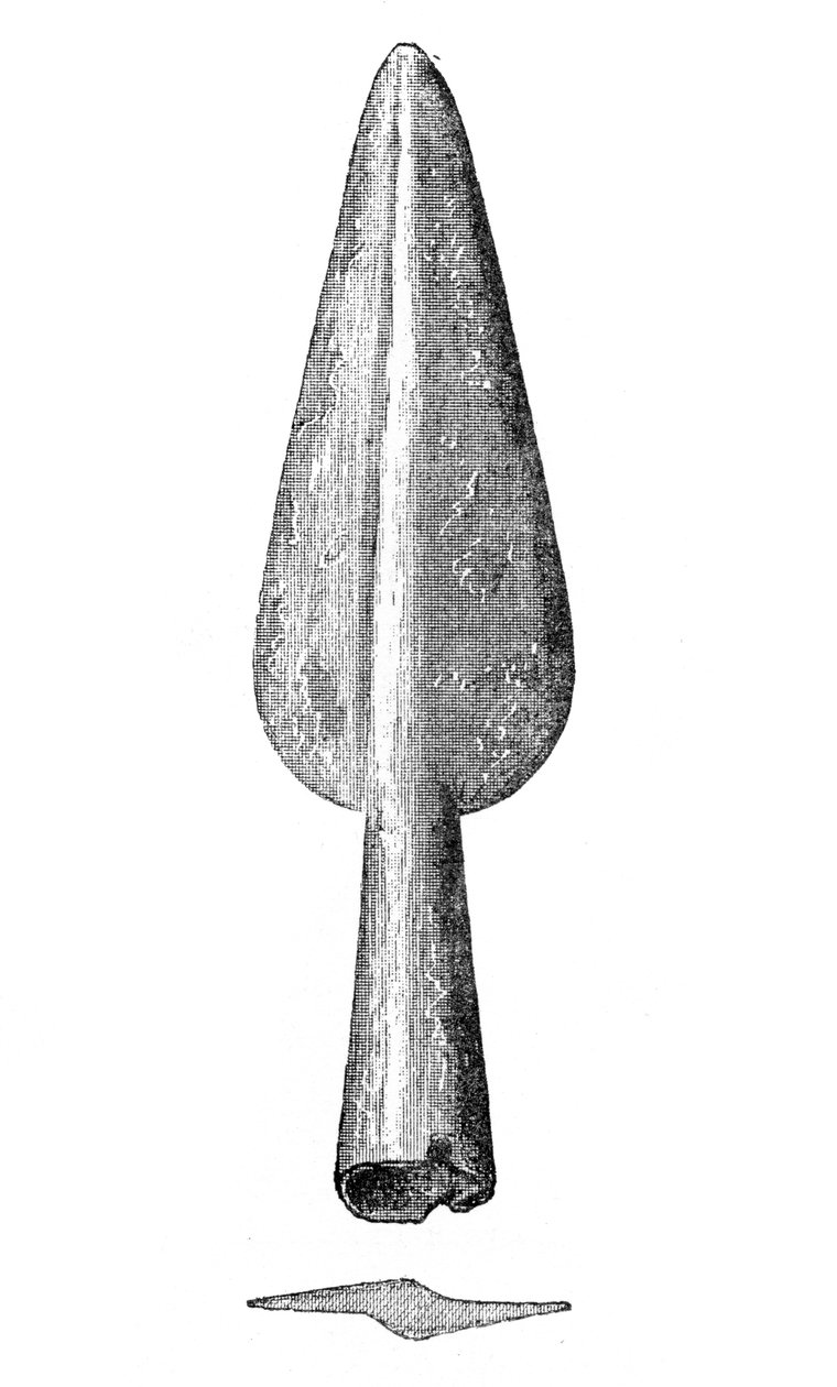 Spearhead z Homblières, Aisne, Francie, 1893 od Unbekannt