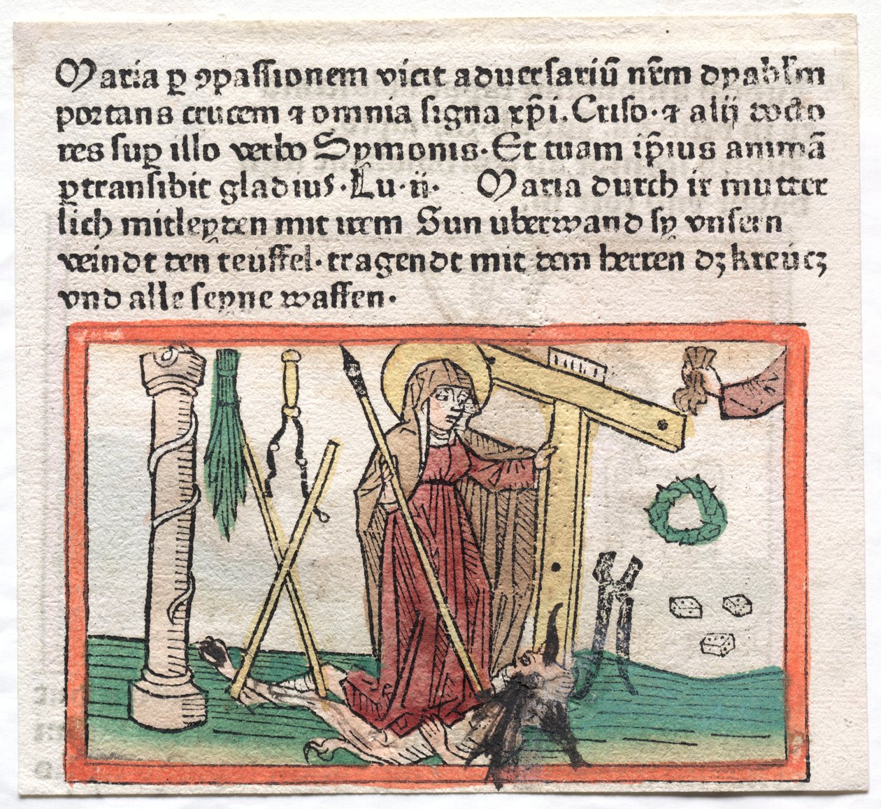 Mirror Human Case: The Virgin Mary Overcoming a Devil, 1400s. od Unbekannt