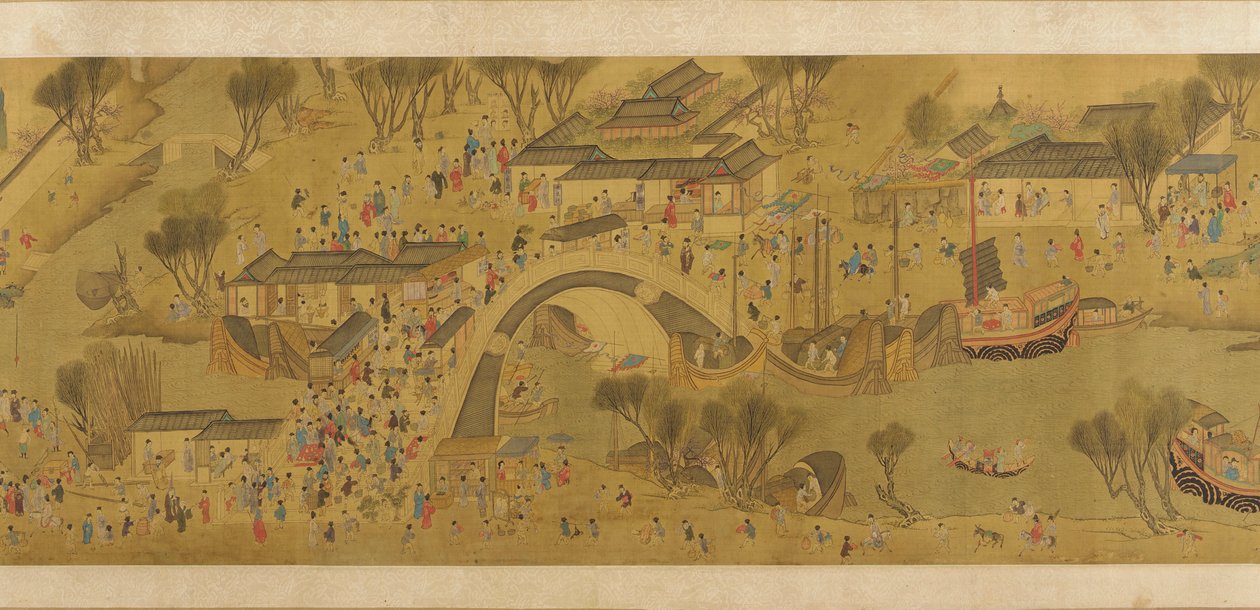 Jarní festival na řece, dynastie Qing, 18. století. od Unbekannt