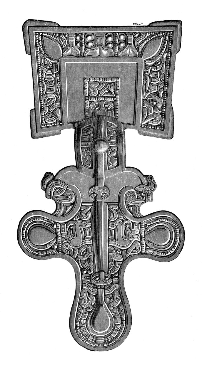 Fibula se čtvercovou hlavou, z Ragley Park, Warwickshire, 1893 od Unbekannt