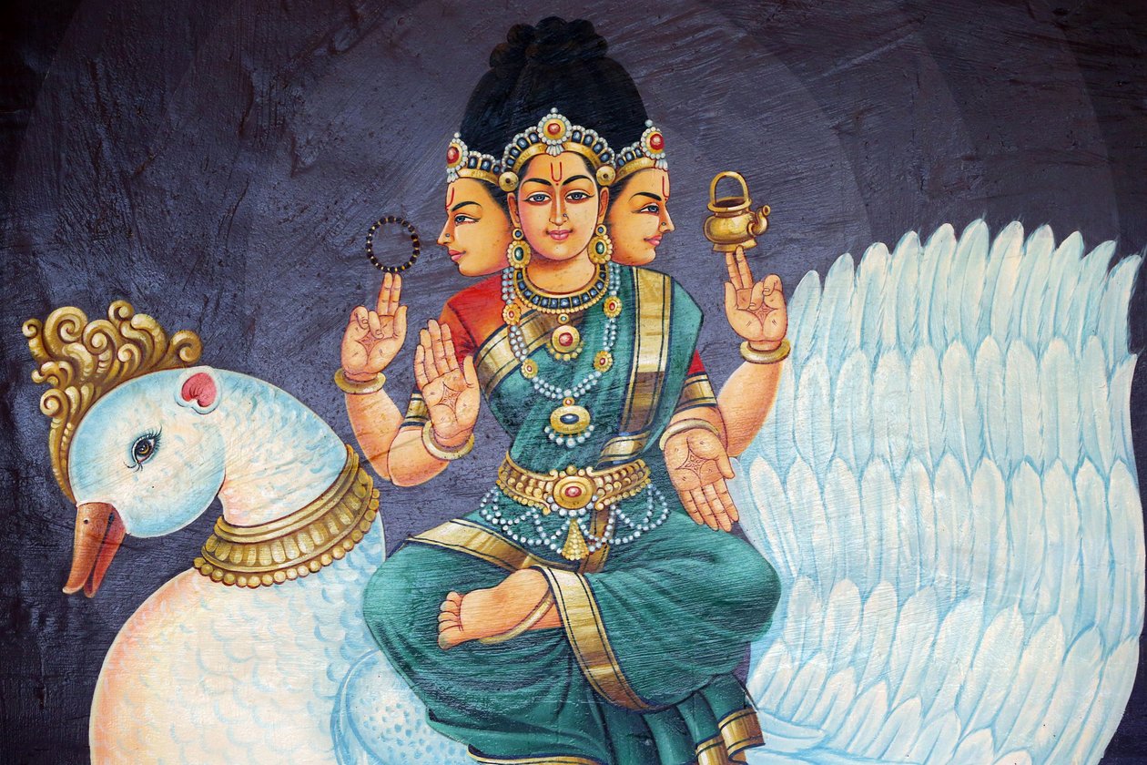 Hinduistický chrám Sri Mrimam. Co je hinduismus. Šrí Brahmi. Singapur od Unbekannt