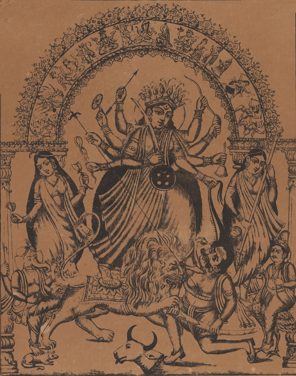 Sri Sri Durga, ca. 1875-80. od Unbekannt