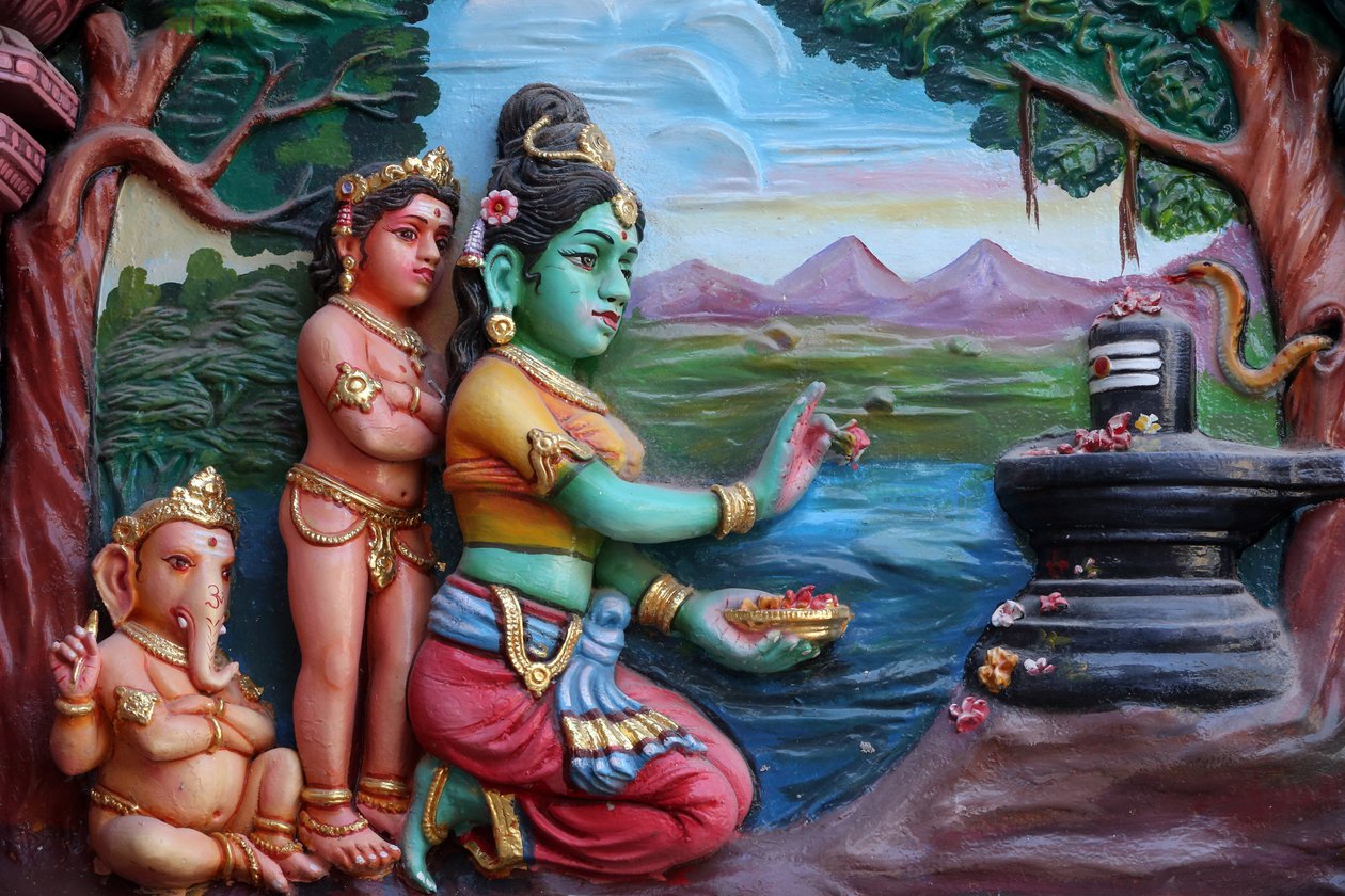 Hinduistický chrám Sri Vadapathira Kaliamman. Ganéša také známý jako Ganapati a Vinayaka je jedním z nejuctívanějších božstev v hinduistickém panteonu. Singapur od Unbekannt