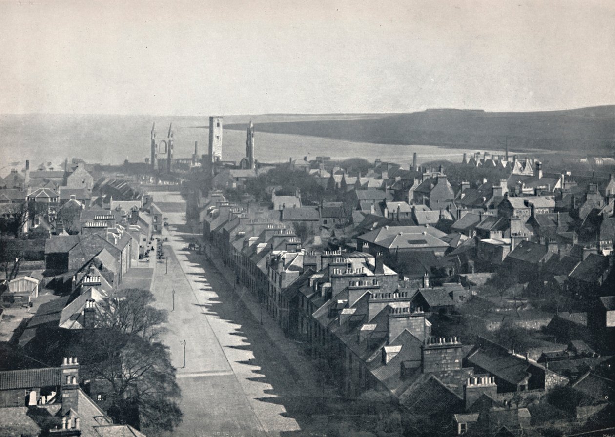 St. Andrews – Pohled na město z College Church Tower, 1895 od Unbekannt