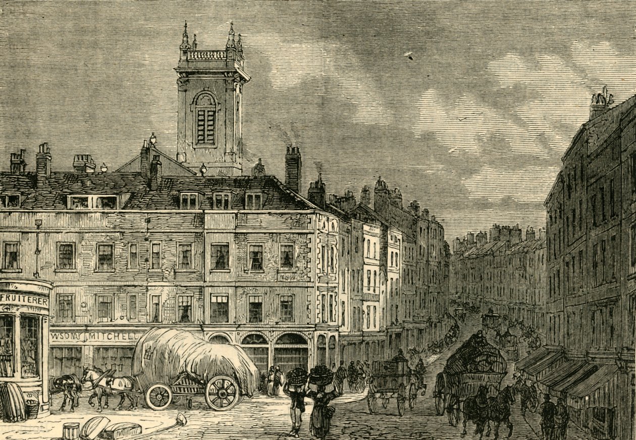 Kostel St. Andrews, ze Snow Hill, v roce 1850, c1872. od Unbekannt