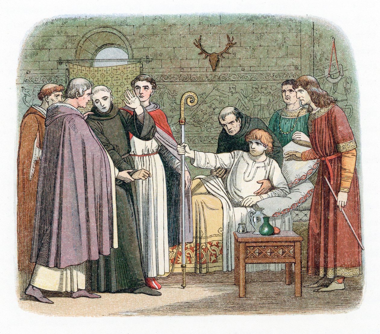 St Anselm neochotně přijímá arcibiskupství v Canterbury, 1093 1864 od Unbekannt