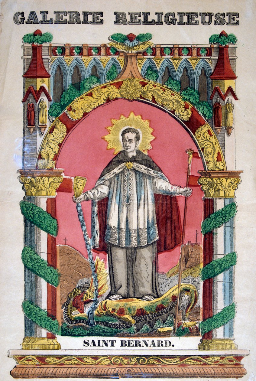 Svatý Bernard z Clairvaux, 19. století od Unbekannt