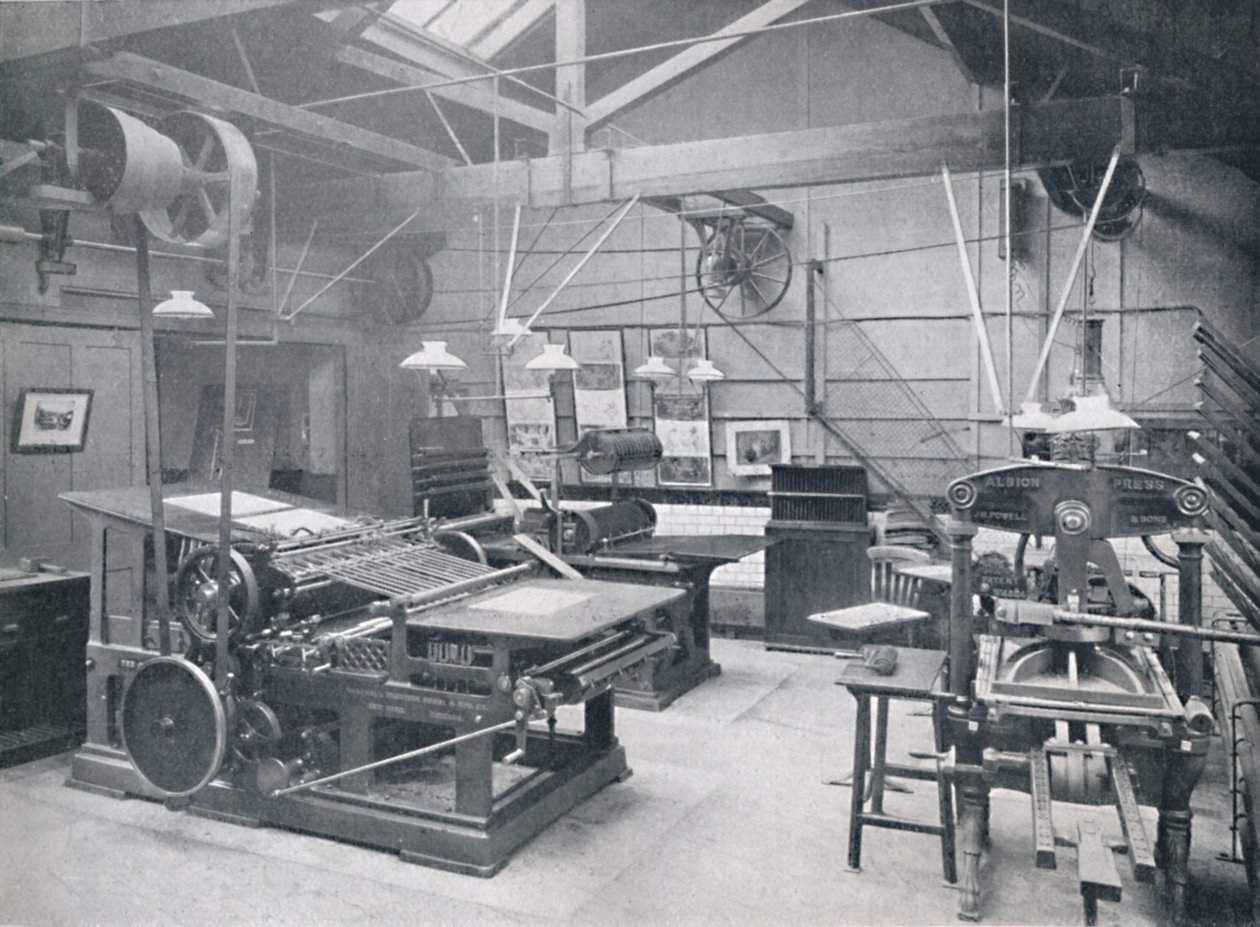 St. Bride Foundation School. Strojovna knihtisku, 1917 od Unbekannt