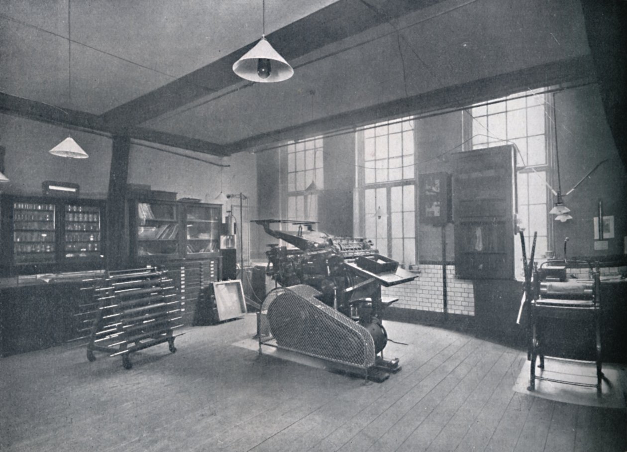 St. Bride Foundation School. Ofsetová tiskárna, 1917 od Unbekannt